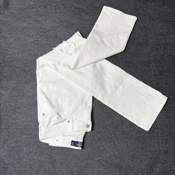 Hollister California Men's Epic Flex Slim Straight Ribbed Jeans White Sz W31xL32 - Picture 6 of 8